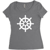 steering wheel sail boat funny Women's Triblend Scoop T-shirt