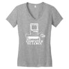 computer science pc nerd gamer zocker shooter funny Women's V-Neck T-Shirt