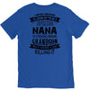 Super Cool Nana Of A Freaking Awesome Grandson V-Neck Tee