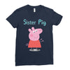 peppa pig sister pig Ladies Fitted T-Shirt