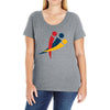 red blu yellow Ladies Curvy T-Shirt