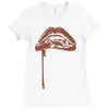 vampire lips Ladies Fitted T-Shirt