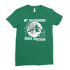 my dachshund rides shotgun Ladies Fitted T-Shirt