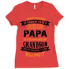 Super Cool Papa Of A Freaking Awesome Grandson Ladies Fitted T-Shirt