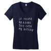 cash me outside Women's V-Neck T-Shirt