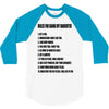rules for dating my daughter shirt t shirt perfect father's gift 3/4 Sleeve Shirt