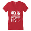 military has my soldier i have his heart Women's V-Neck T-Shirt