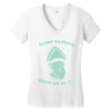 saint patrick made me do it Women's V-Neck T-Shirt