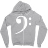 bass clef hat Zipper Hoodie