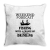 fishing funny Throw Pillow