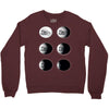 the phases of the moon of laika dog Crewneck Sweatshirt