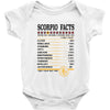 Scorpio Facts Zodiac Baby Onesie