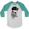 cat and crossbones 3/4 Sleeve Shirt