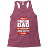 proud dad son Racerback Tank