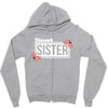 blessed sister with flower white color Zipper Hoodie