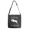 j'peux pas j'ai &eacute;quitation blc Adjustable Strap Totes