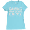 gaming makes me happy you not so much Ladies Fitted T-Shirt