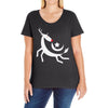 flying rudolph Ladies Curvy T-Shirt