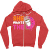 She Wants The D Dunkin Donuts Zipper Hoodie