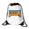 Wtf Doom Black Stroke Drawstring Bags