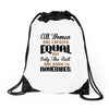 all women are created equal but only the best are born in november Drawstring Bags