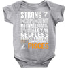 Strong Independent Motivated Pisces Baby Onesie