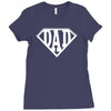 super dad diamond superhero Ladies Fitted T-Shirt