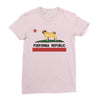 colifornia republic parody pugfornia republic Ladies Fitted T-Shirt