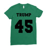 Trump 45 jersey number Ladies Fitted T-Shirt