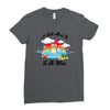 a turtle made it to the water Ladies Fitted T-Shirt