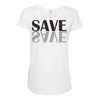 save black Maternity Scoop Neck T-shirt