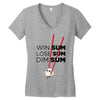 win some, lose some, dim sum Women's V-Neck T-Shirt