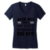 Back Off Crazy Gramps Afraid To Use Him Women's V-Neck T-Shirt
