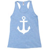 anchor black sailor vintage style navy nautical Racerback Tank