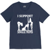 i support single moms V-Neck Tee