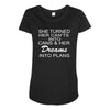 dreams into plans journal Maternity Scoop Neck T-shirt
