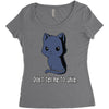 don't tell me to smile Women's Triblend Scoop T-shirt