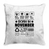 Born In November Throw Pillow