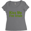 kiss me i'm irish Women's Triblend Scoop T-shirt
