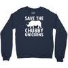 save the chubby unicorns Crewneck Sweatshirt