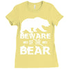 Beware Of The Bear Ladies Fitted T-Shirt