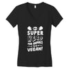 Be A Super Hero For Animals Go Vegan! Women's V-Neck T-Shirt