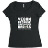 Vegan Because Plant Powered Badass Was Not an Offical Tittle Full Women's Triblend Scoop T-shirt