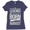 legends are born in august Ladies Fitted T-Shirt