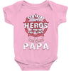 papa heros Baby Onesie