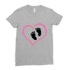 Baby Girl with Heart Any Name Customized Ladies Fitted T-Shirt