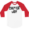 crazy cat lady 3/4 Sleeve Shirt