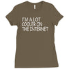 i'm a lot cooler on the internet Ladies Fitted T-Shirt