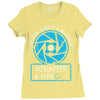 aperture science volunteer Ladies Fitted T-Shirt