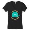 an elephant never cares Women's V-Neck T-Shirt
